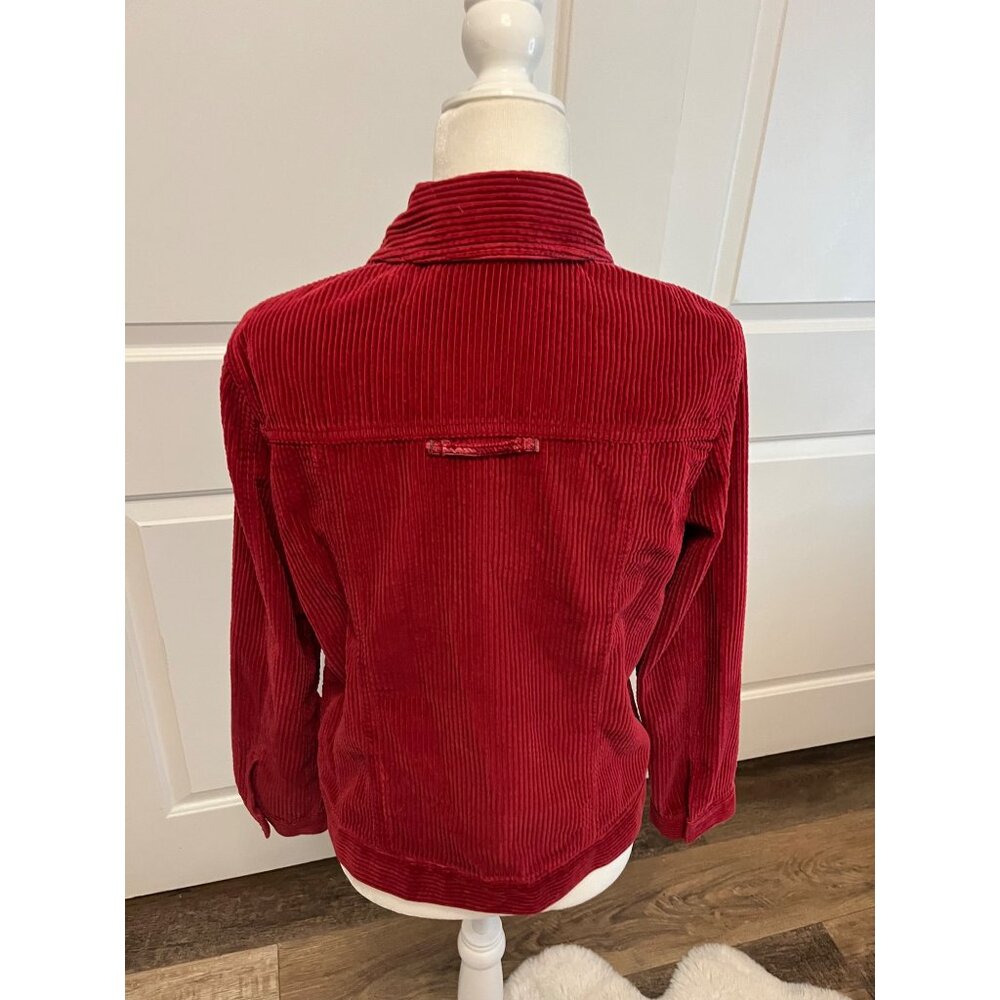 J.Jill Woman’s Small Red Button Up Jacket - Picture 3 of 4